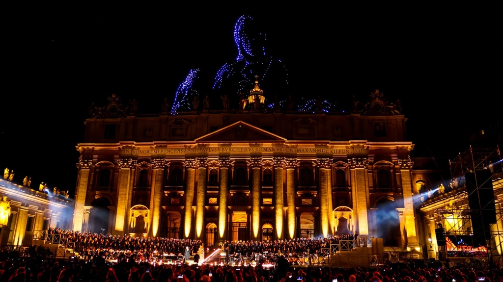 3,000 Drones Recreate Michelangelo's Masterpieces Over The Vatican | ADrones | 1