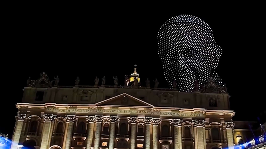 3,000 Drones Recreate Michelangelo's Masterpieces Over The Vatican | ADrones | 2