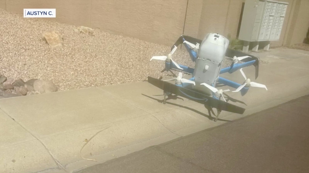 Amazon Drone Makes Emergency Sidewalk Landing Days After Resuming Flights Post-Crane Crash Amazon Drone Makes Emergency Sidewalk Landing Days After Resuming Flights Post-Crane Crash | ADrones | 2