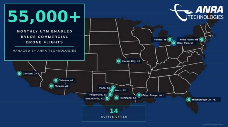 ANRA Technologies Achieves Milestone of Over 55,000 Monthly Commercial Drone Operations ANRA Technologies Achieves Milestone of Over 55,000 Monthly Commercial Drone Operations | ADrones | 1