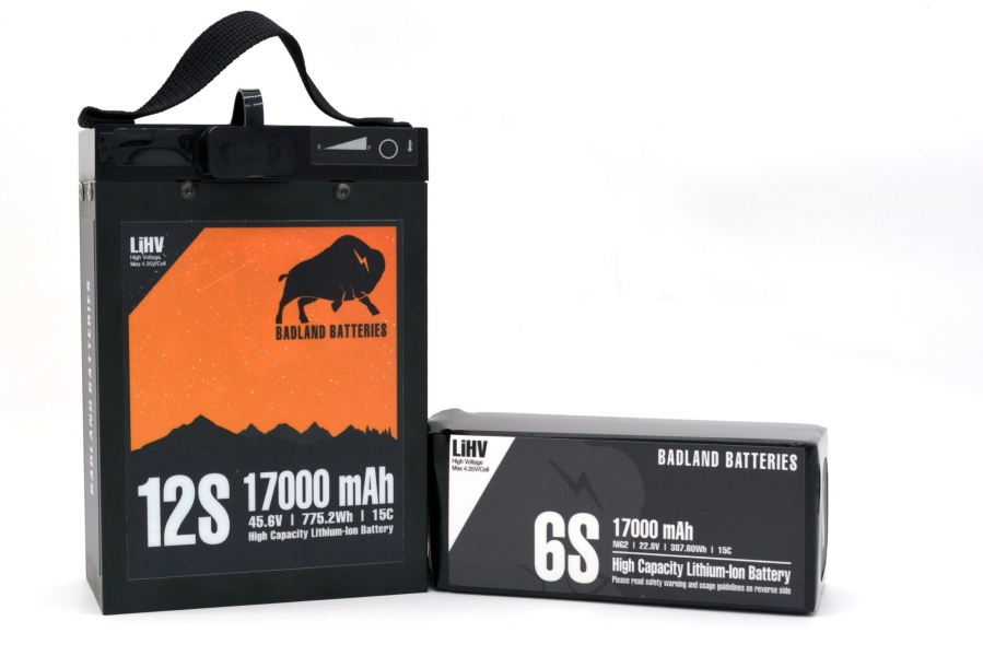 Badland Batteries Launches U.S. Made 12S and 6S Battery Packs for Commercial Drones | ADrones | 1