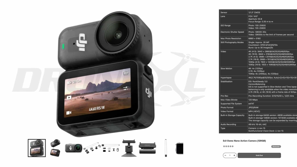 DJI Osmo Nano Fully Leaked By Webshop. Official Description, Specs And Promo Pictures Out In The Open. | ADrones | 4