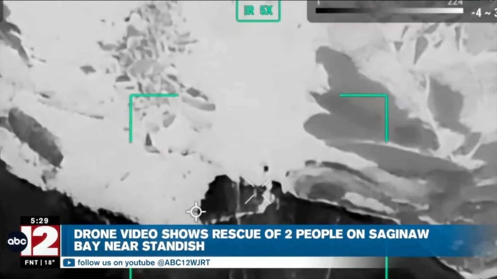 Drone Finds Couple After Ice Rescue On Saginaw Bay Drone Finds Couple After Ice Rescue On Saginaw Bay | ADrones | 5