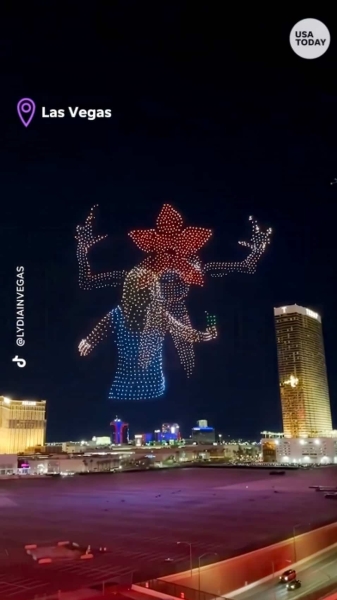 Stranger Things Drone Show Turns Vegas Upside Down Stranger Things Drone Show Turns Vegas Upside Down | ADrones | 4