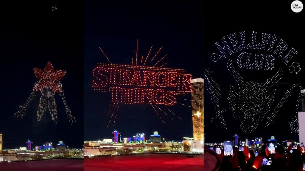 Stranger Things Drone Show Turns Vegas Upside Down Stranger Things Drone Show Turns Vegas Upside Down | ADrones | 1